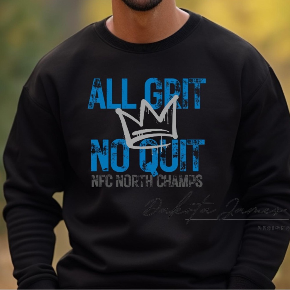 NEW Unisex Detroit Lions, All Grit No Quit Crewneck
